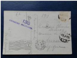 33/693   CP  1919   CENSURE MILITAIRE  TO ANTWERP - Covers & Documents