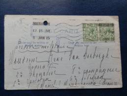 33/698   CP TO FRANCE  1915 - Covers & Documents