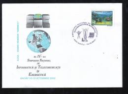 NATIONAL SYMPOSIUM OF ELECTRICITY  VERY RARE CACHET ON COVER  2002  ROMANIA - Elektriciteit