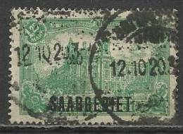 SARRE , SAARGEBIET , 1.25 M  , Timbre D' Allemagne De 1905-20 Surchagé " SAARGEBIET " , 1920 , N° YT 46 - Used Stamps