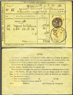 Petite Avis De Nivillers De 7. 11. 1934 Avec Affranchissement 50 Centimes De Postes Et Telegraphes - Storia Postale