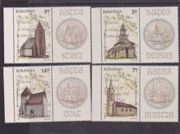 STONE CHURCHES FROM ROMANIA,MNH MINT SET + LABELS 2013,ROMANIA. - Ongebruikt