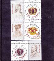 ROYALITY,CROWNS OF THE KINGS OF ROMANIA MINT FULL SET  + LABELS,** MNH 2013, ROMANIA. - Neufs