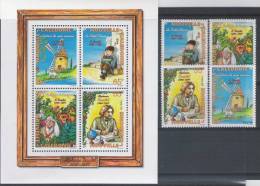 1997 NOUVELLE CALEDONIE 726-29+ BF 19** Alphonse Daudet, écrivain - Ungebraucht