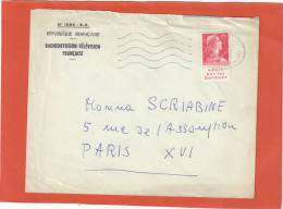 LETTRE RTF PARIS 8/2/55 PUB ADMIS PAR LES BANQUES BIC MULLER 15F - Briefe U. Dokumente