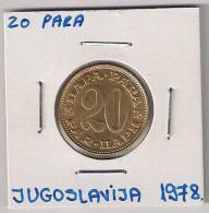 C1 Yugoslavia 20 Para 1978. AUNC - Yugoslavia