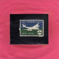 NETHERLANDS - PAESI BASSI - HOLLAND - NEDERLAND - OLANDA 1959 KLM FLAG AIRLINES LINEE AEREE DI BANDIERA AVION USED - Usados