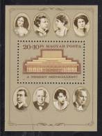 Hungary MNH Scott #B337 Souvenir Sheet 20fo + 10fo Budapest National Theatre - Nuovi