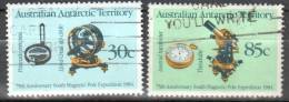 AAT Australian Antarctic Territory -1984 - Anniv Of Magnetic Pole Expedition -  Mi.61-62 - Used - Usados