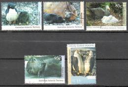 AAT Australian Antarctic Territory -1992 - Regional Wildlife -  Mi.90-94. - Used - Usati