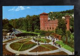 H315 Torino, Castello Del Valentino E Castello Medioevale, Animata - Chateau, Castle, Schloss - V. 1963 - Ed. DTC - Castello Del Valentino