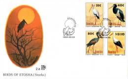 Namibia - 1994 Storks FDC # SG 649-652 , Mi 776-779 - Cigognes & échassiers