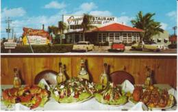 St. Petersburg FL Florida, Louis Pappas' Restaurant, Seafood, Crabs Lobsters, Autos, C1950s Vintage Postcard - St Petersburg