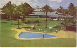 Lihue Kauai Hawaii, Kauai Inn Motel Lodging, Swimming Pool, C1950s/60s Vintage Postcard - Kauai