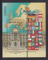 Hungary MNH Scott #3005 Souvenir Sheet 20fo Hoftburg Palace, Vienna And Map - European Security And Cooperation Conf. - Nuovi