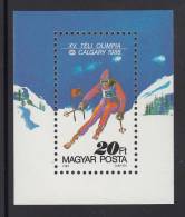 Hungary MNH Scott #3100  Souvenir Sheet 20fo Slalom Skiing - 1988 Winter Olympics Calgary - Nuevos