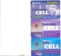 Azerbaijan-SIM SIM-50.000-(3card Prepiad)(c)-used+1 Card Prepiad Free - Aserbaidschan