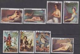 Paraguay 1976 - Art - Painting Mi 2784-2791 - Complete Set  Used - Desnudos