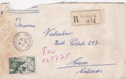 Kerrata 1951 - Lettre Recommandée Algérie Avec étiquette Recommandation - Lettres & Documents