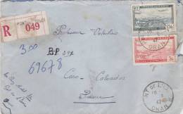 Pont De L'Isser Oran 1947 - Lettre Recommandée Algérie Avec étiquette Recommandation - Storia Postale