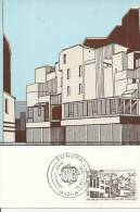 EUROPA CEPT 1987 – FRANCE MAXIMUM CARD  FD SERIE MODERN ARCHITECTURE –ROBERT MALLET STEVENS – RUE MALLET – PARIS W 1 ST - 1987