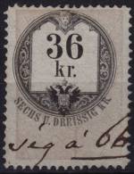 Austria -  1866-1868 - Revenue, Tax Stamp - 36 Kr. - Revenue Stamps