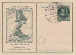 BERLIN 1951 EUROPA CEPT PRECURSOR /  EUROPAZUG / POSTCARD WITH POSTMARK  /ZX/ - 1956