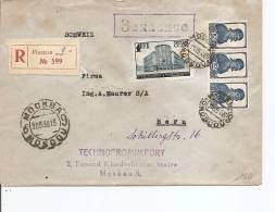 Russie ( Lettre En Recommandé De 1938 De Moscou Vers La Suisse à Voir) - Brieven En Documenten