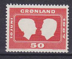 Greenland 1967 Mi. 67      50 Ø Hochzeit Der Thronfolgerin Margrethe (Cz. Slania) MNH** - Nuovi