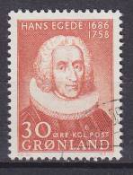 Greenland 1958 Mi. 42     30 Ø Hans Poulsen Egede, Apostel Der Eskimos, Missionary - Used Stamps