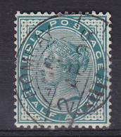 British India 1882 Mi. 31 B    ½ A Queen Königin Victoria BOMBAY Cds. - 1882-1901 Empire