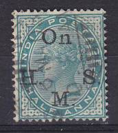 British India 1883 Mi. 27    ½ A Queen Königin Victoria Overprinted On.H.M.S. Service Dienstmarke - 1882-1901 Imperium