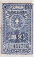 SI53D Italia Italy Regno Marche Marca Da Bollo TASSA Di SCAMBIO K 457786 . L. 50 Nuova MNH - Altri & Non Classificati