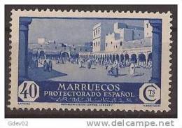 MA141-A928TARM.Maroc.Morocco. MARRUECOS ESPAÑOL VISTAS Y PAISAJES.1933/5.(Ed 141*) Con Leve Charnela.MAGNIFICO. - Mezquitas Y Sinagogas