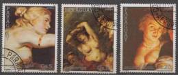Paraguay 1987 - Rubens - Painting - Nudes - Mi 4164-66 - 3v - Incomplete Set Used - Desnudos