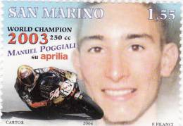 P - 2004 San Marino - Manuel Poggiali - Motomondiale 2003 - Unused Stamps