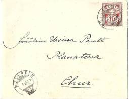 Brieflein  Müllheim - Chur             1903 - Storia Postale