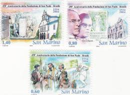 P - 2004 San Marino - Fondazione Di San Paolo - Brasile - Unused Stamps