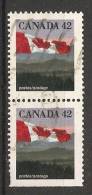 Canada  1991  Definitives; Flag  (o) - Single Stamps