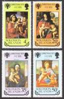 Solomon Islands 1979 Christmas Art Paintings Religious Religions Organisations IYC Holiday Stamps MNH Michel 401-404 - UNICEF
