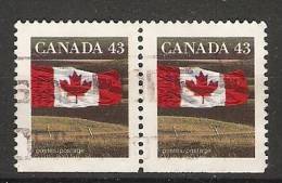 Canada  1992  Definitives; Flag  (o) P. 13.5 X 13 - Timbres Seuls