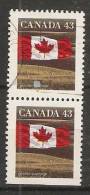 Canada  1992  Definitives; Flag  (o) P. 13.5 X 13 - Single Stamps
