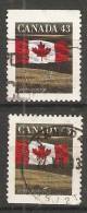 Canada  1992  Definitives; Flag  (o) P. 13.5 X 13 - Timbres Seuls