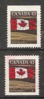 Canada  1992  Definitives; Flag  (o) P. 13.5 X 13 - Postzegels