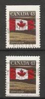 Canada  1992  Definitives; Flag  (o) P. 13.5 X 13 - Timbres Seuls