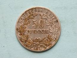 1877 G - 50 Pfennig / KM 8 ( Uncleaned - For Details Please See Photo ) !! - 50 Pfennig