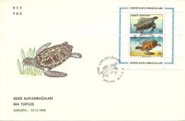 Turkey; FDC 1989 Sea Turtles - Turtles