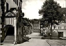 AK Pößneck, Rathaus-Eingang, Ung, 1972 - Pössneck