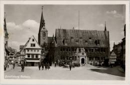 AK Quedlinburg, Rathaus, Gel 1951 (Schloßkrug Am Dom, Inh. Fritz Reissner) - Quedlinburg