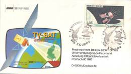 Lancement ARIANE V20 Enveloppe Illustrée Mbb  Cachet Illustré KOUROU Du 20/11/1987 - Europe